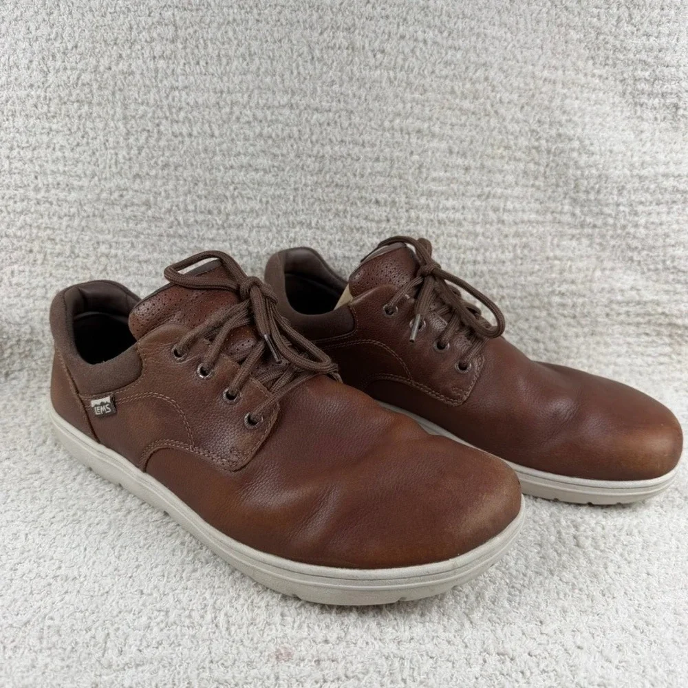 Lems Nine2Five V2 Mens 13 Barefoot Leather Shoes Coffee Cream Brown Minimalist